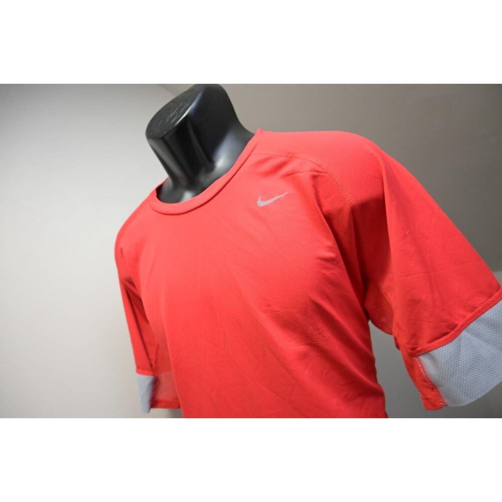 Nike‎ Running T Shirt Mens XL Red Dri Fit Performance Athletic Short Sleeve EXCL